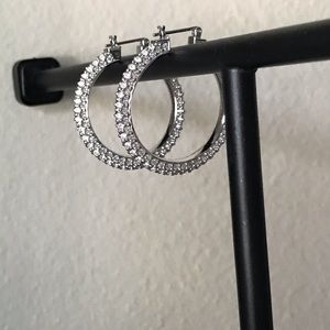 Nadri CZ Hoop Earrings